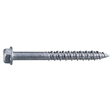 TORQUEMASTER Masonry Screw, 1/4" Dia., Hex, 2 1/4 in L, Stainless Steel 50 PK 54557